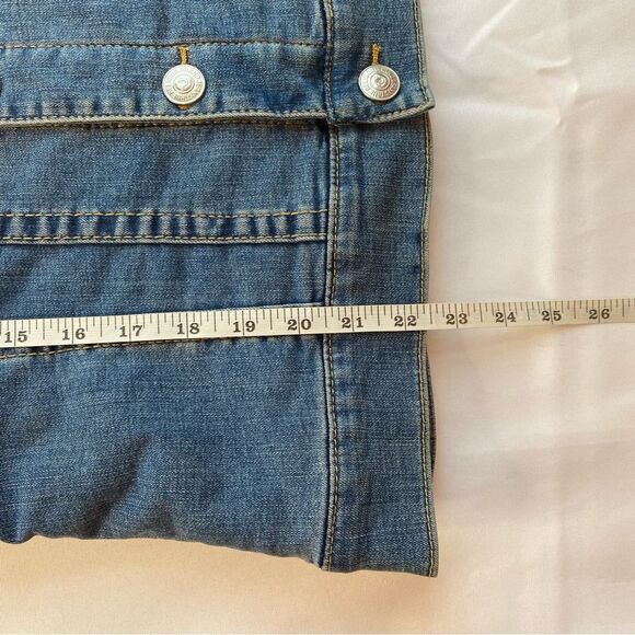 True Religion Deadstock Sherpa Lined Denim Trucker Jacket Size Large - Picture 14 of 15